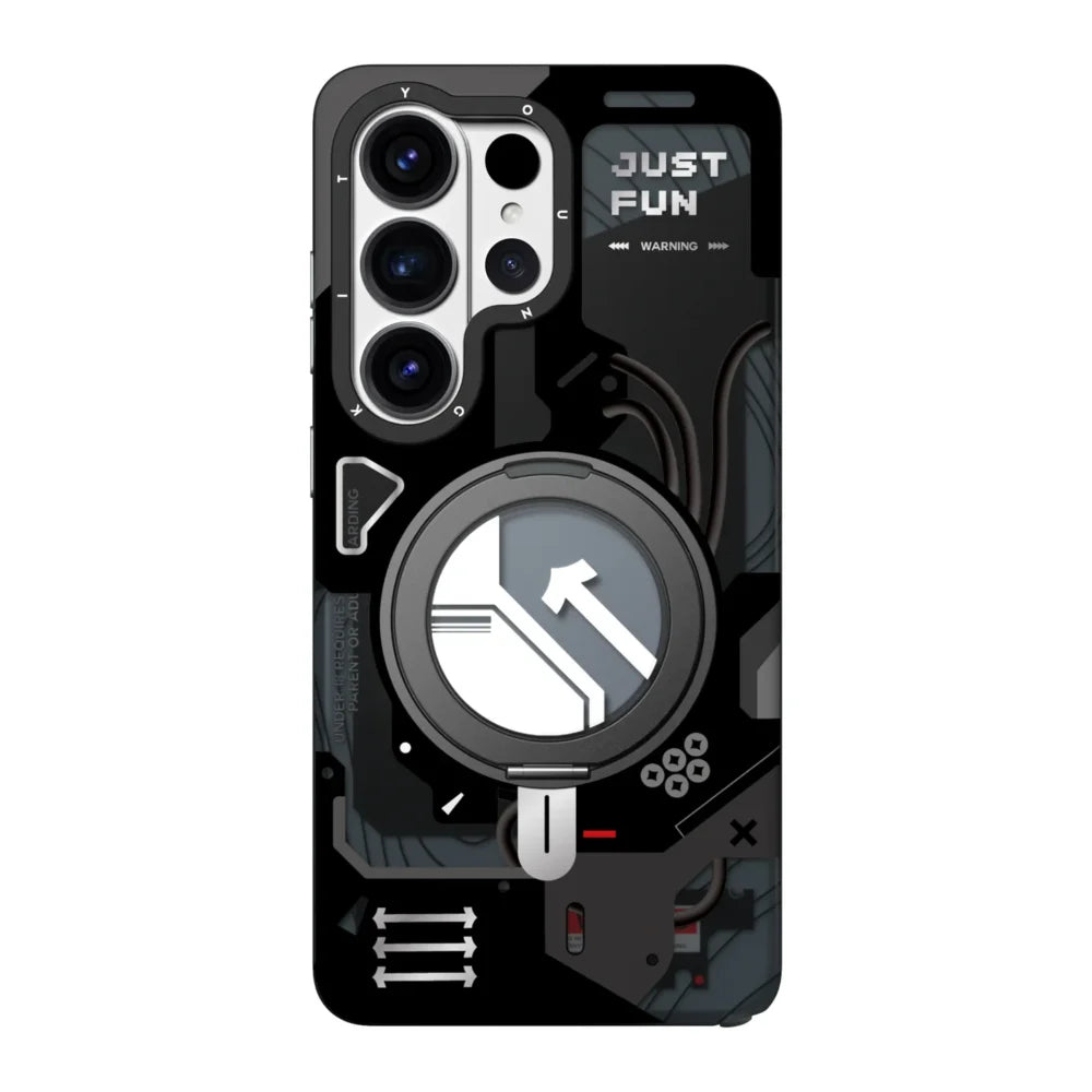 Cyberpunk 360° Spin Magnetic Stand Case Samsung S25 Ultra S26 Ultra MagSafe Kickstand