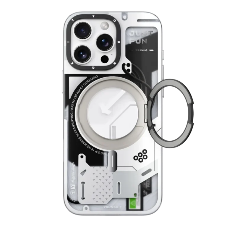 Cyberpunk 360° Spin Magnetic Stand MagSafe Case iPhone 13 14 15 16 17 N52 Kickstand
