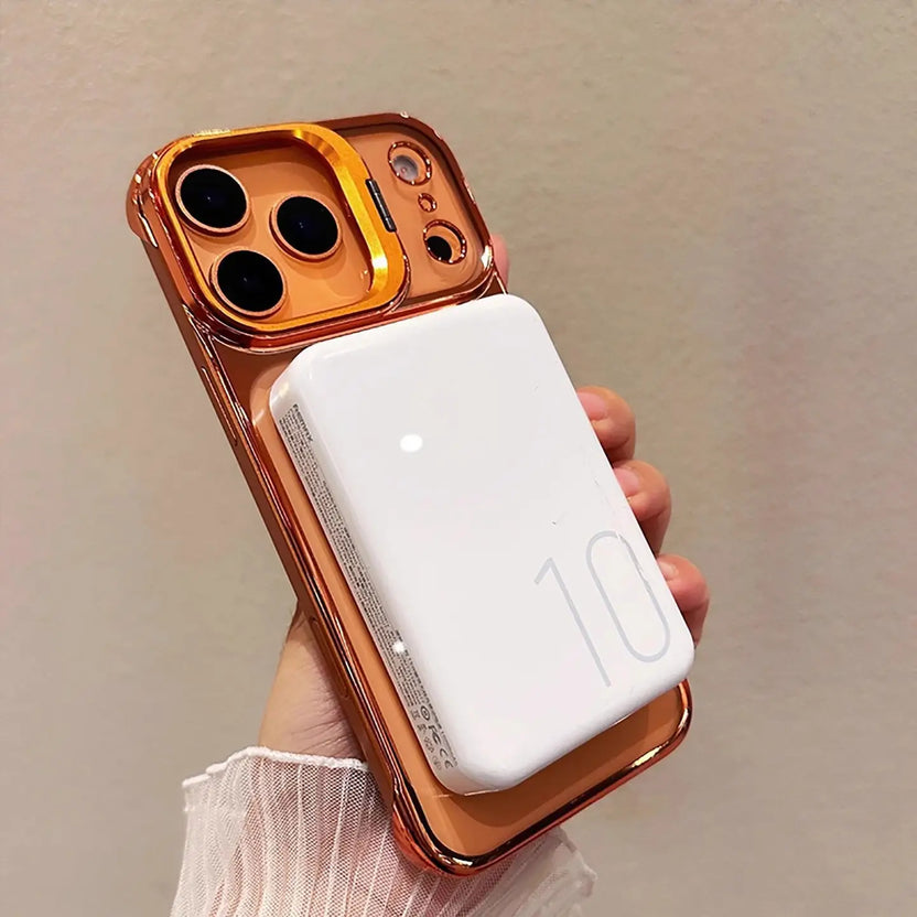 Amber Lens Bracket Case – MagSafe Compatible with Kickstand & Lens Protectors