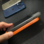 AG Nano Frame Glass Triple-Layer Case iPhone 13 14 15 16 17 Anti-Fingerprint Matte Logo