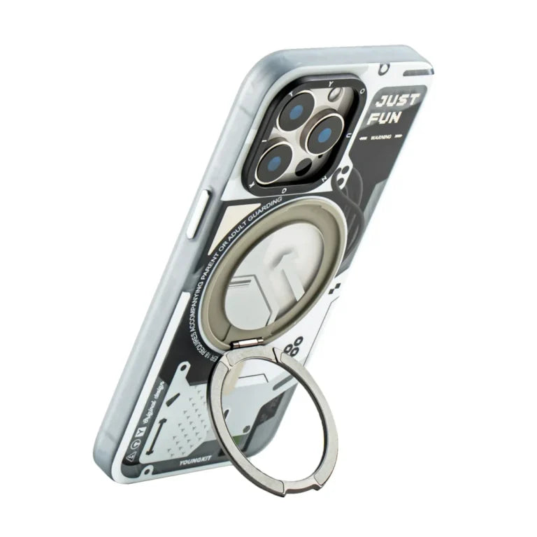 Cyberpunk 360° Spin Magnetic Stand MagSafe Case iPhone 13 14 15 16 17 N52 Kickstand