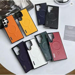 Samsung S Series Luxury Matte Leather Magnetic Aircase