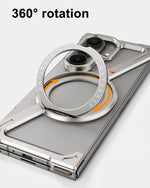 Oatsbasf Metal Z Shape Rimless 360° Kickstand Case Samsung Z Fold 5 Fold 6 Fold 7 Aluminium Magnetic