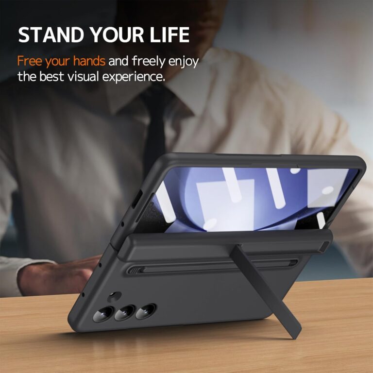 FlexArmor 5-in-1 Case with S Pen Holder Hinge Cover Kickstand Screen Protector Samsung Z Fold 3 Fold 4 Fold 5 Fold 6