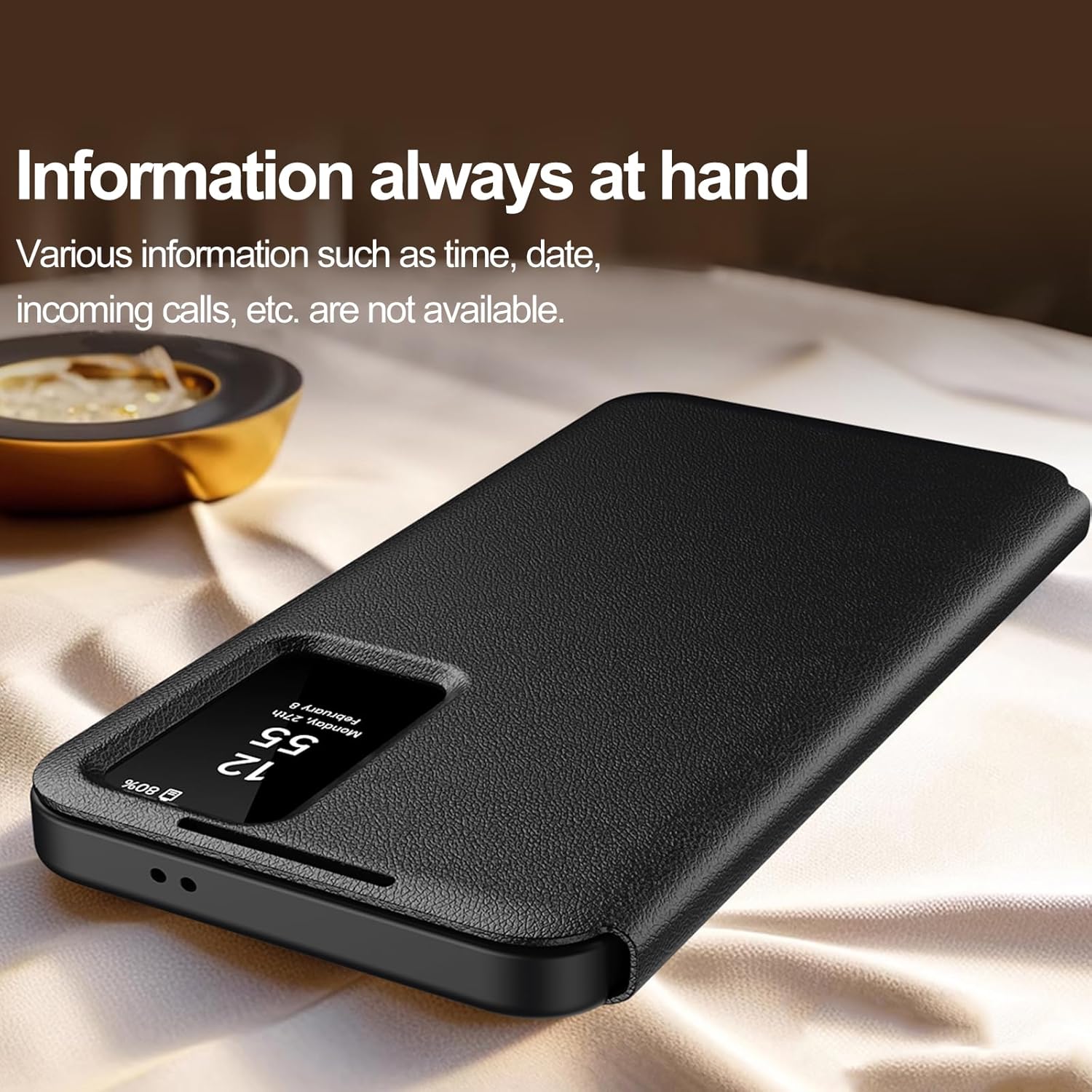 Smart View Wallet Case Samsung A35 A36 A55 A56 AOD Card Holder Flip Cover