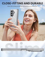 Ultra Clear MagSafe Case Samsung Z Fold 3 Fold 4 Fold 5 Fold 6 Fold 7 Anti-Yellowing Military Grade