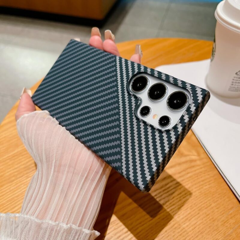 Deluxe Carbon Fiber Case Samsung S22 Ultra S23 Ultra S24 Ultra S25 Ultra Slim Hybrid Shockproof