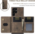 DG. MING Detachable Magnetic Wallet Leather Case Samsung A36 A56 S22 Ultra S23 Ultra S24 Ultra S25 Ultra Kickstand