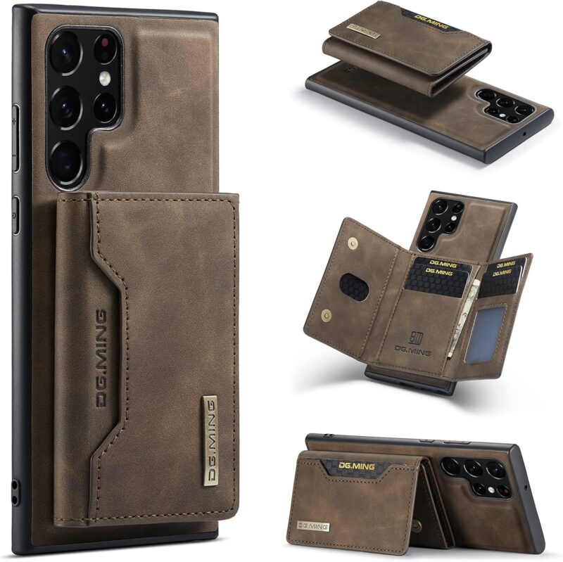 DG. MING Detachable Magnetic Wallet Leather Case Samsung A36 A56 S22 Ultra S23 Ultra S24 Ultra S25 Ultra Kickstand