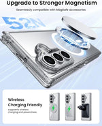 Ultra Clear MagSafe Case Samsung Z Fold 3 Fold 4 Fold 5 Fold 6 Fold 7 Anti-Yellowing Military Grade