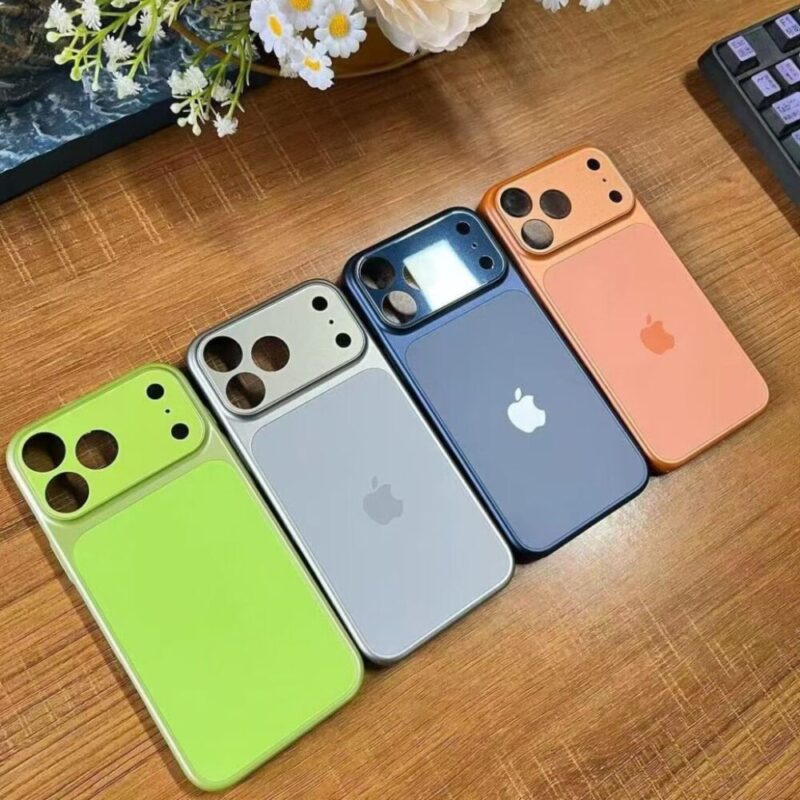 AG Nano Frame Glass Triple-Layer Case iPhone 13 14 15 16 17 Anti-Fingerprint Matte Logo