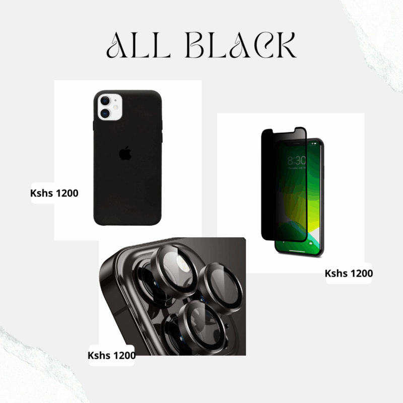 Silicone Case + Lens Protector + Screen Protector Bundle iPhone 13 14 15 16 17 Full Protection