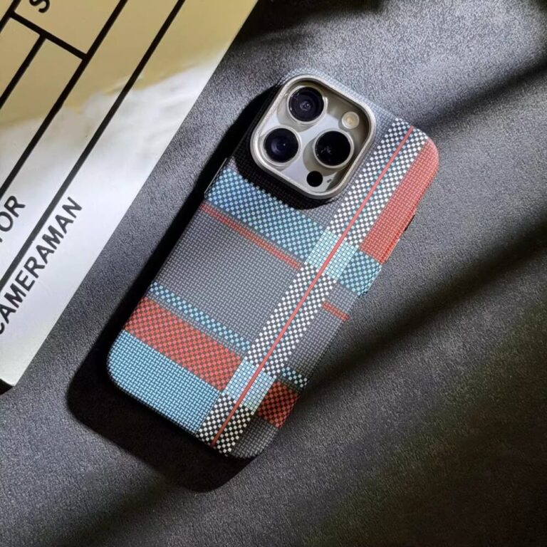 Kevlar Carbon Fiber Hybrid Case iPhone 13 14 15 16 17 Pro Max Slim Shockproof Raised Bezels