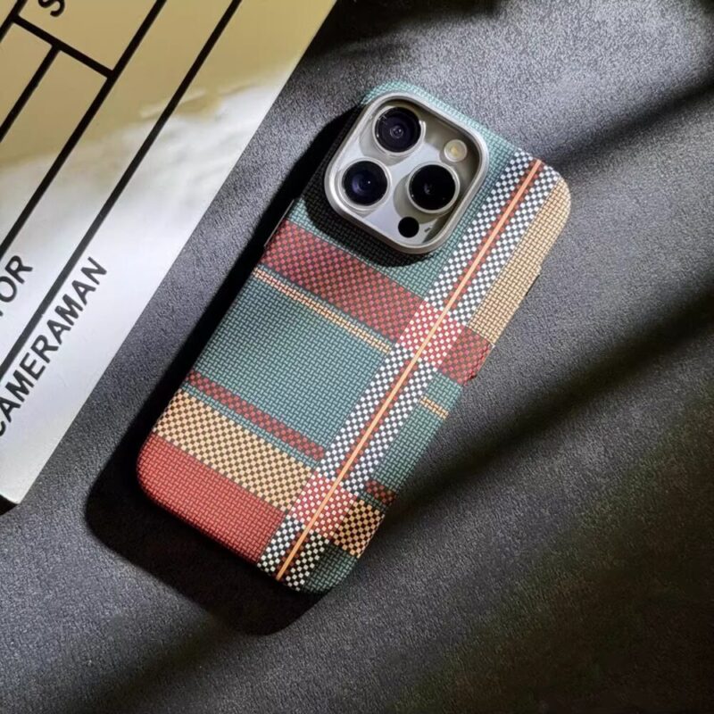 Kevlar Carbon Fiber Hybrid Case iPhone 13 14 15 16 17 Pro Max Slim Shockproof Raised Bezels
