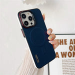 Keystone Magnetic Vegan Leather Case iPhone 11 12 13 14 15 16 17 Pro Max MagSafe Anti-Fingerprint