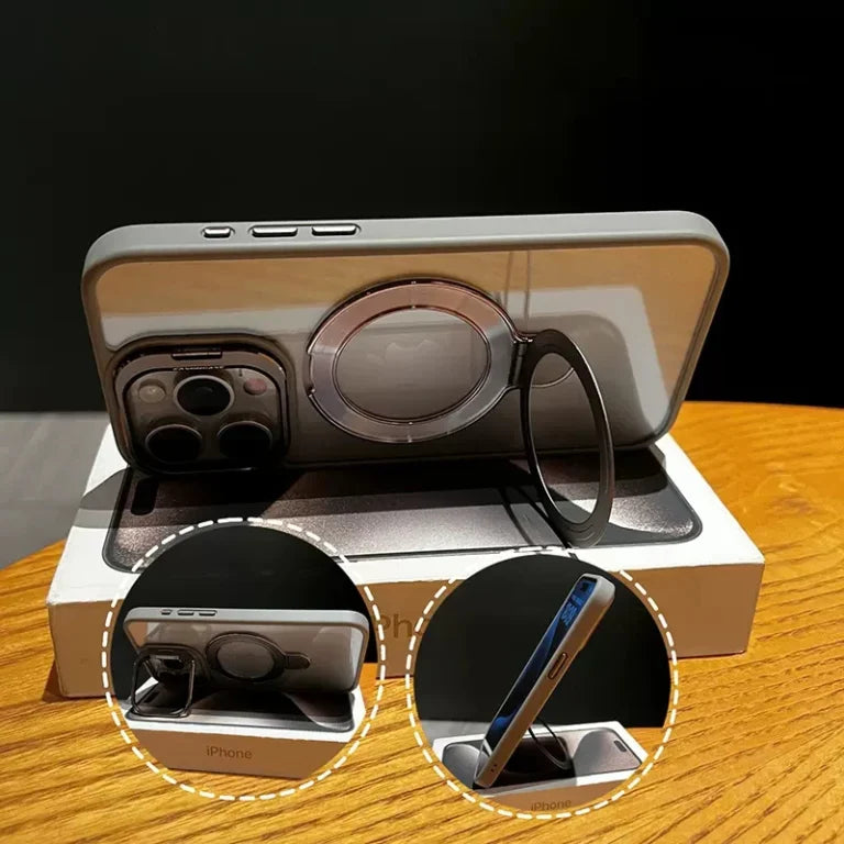 Amber Lens Bracket Case – MagSafe Compatible with Kickstand & Lens Protectors