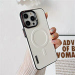 Keystone Magnetic Vegan Leather Case iPhone 11 12 13 14 15 16 17 Pro Max MagSafe Anti-Fingerprint