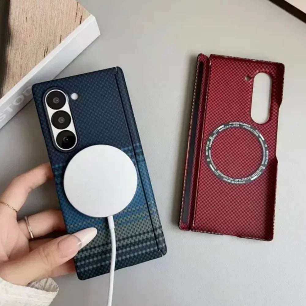 Carbon Fiber Magnetic Hinge Case Samsung Z Fold