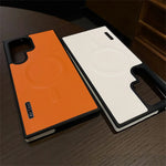 Samsung S Series Luxury Matte Leather Magnetic Aircase