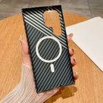 Deluxe Carbon Fiber Case Samsung S22 Ultra S23 Ultra S24 Ultra S25 Ultra Slim Hybrid Shockproof