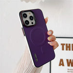 Keystone Magnetic Vegan Leather Case iPhone 11 12 13 14 15 16 17 Pro Max MagSafe Anti-Fingerprint