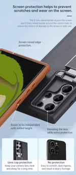Monarch Legacy Lens Cover Case Samsung S22 Ultra S23 Ultra S24 Ultra S25 Ultra S26 Ultra Kickstand Shockproof