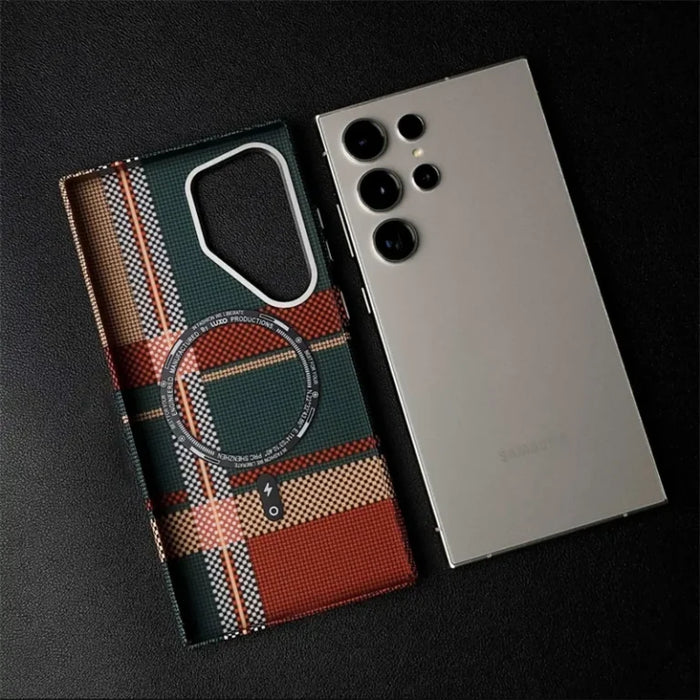 Kevlar Phone Cover – Carbon Fiber Slim Shockproof for Samsung S Series