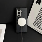Carbon Pixel MagSafe Case Samsung Z Fold 3 Fold 4 Fold 5 Fold 6 Fold 7 Military Grade Slim