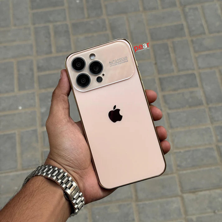 AutoFocus Chromatic Chrome-Finish Case iPhone 13 Pro 14 Pro 15 Pro 16 Pro 17 Pro Max Slim