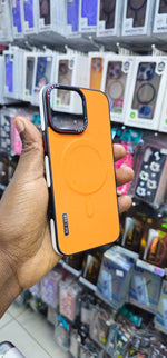 Keystone Magnetic Vegan Leather Case iPhone 11 12 13 14 15 16 17 Pro Max MagSafe Anti-Fingerprint
