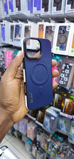 Keystone Magnetic Vegan Leather Case iPhone 11 12 13 14 15 16 17 Pro Max MagSafe Anti-Fingerprint