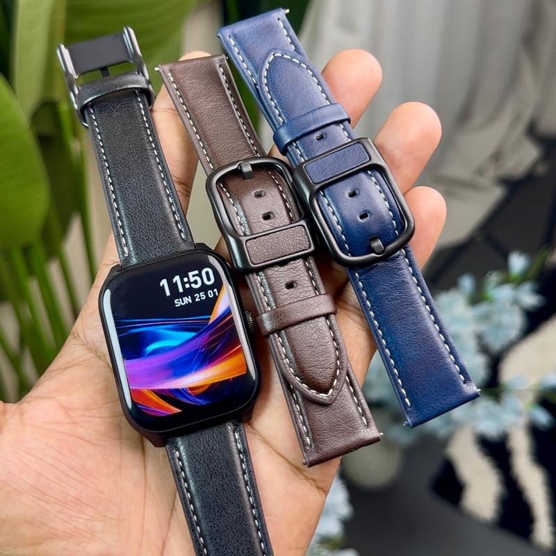 Leather 22mm smartwatch strap