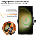 RIMBMAX Luxury Leather MagSafe Kickstand Case Samsung S21 Ultra S22 Ultra S23 Ultra S24 Ultra S25 Ultra