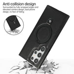 RIMBMAX Luxury Leather MagSafe Kickstand Case Samsung S21 Ultra S22 Ultra S23 Ultra S24 Ultra S25 Ultra