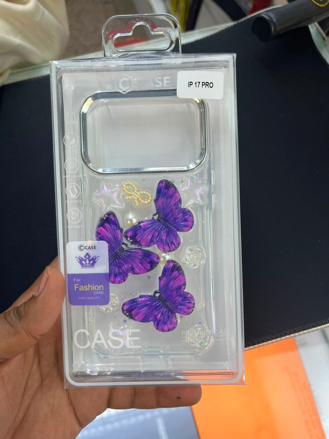 Purple butterfly fashion phone case for iPhone models