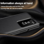 Smart View Wallet Case Samsung Z Fold 3 Fold 4 Fold 5 Fold 6 Fold 7 AOD Card Holder Flip Cover