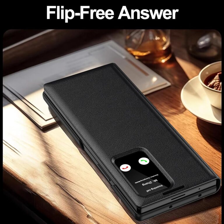Smart View Wallet Case Samsung Z Fold 3 Fold 4 Fold 5 Fold 6 Fold 7 AOD Card Holder Flip Cover
