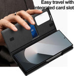 Smart View Wallet Case Samsung Z Fold 3 Fold 4 Fold 5 Fold 6 Fold 7 AOD Card Holder Flip Cover