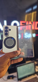Fold Series Phone Cover with magnetic wireless charging ring