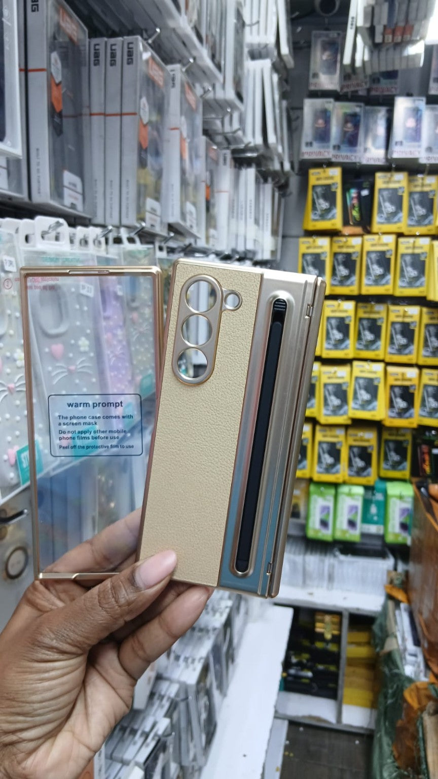 Leather-style folding phone case for Samsung Galaxy Z Fold