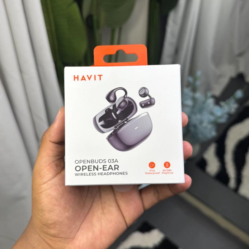 Havit OpenBuds 03A Clip-On Open-Ear Earbuds – 28-Hour Playtime