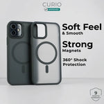 Matte MagSafe Frosted Polycarbonate Slim Case iPhone 13 14 15 16 17 360° Drop Protection