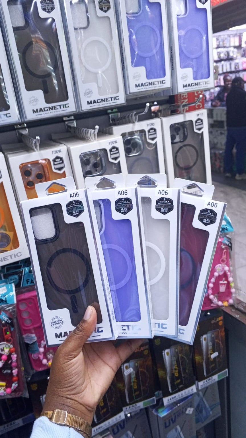 Magnetic phone cover A06 in multiple colours