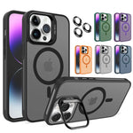 CasePro Matte MagSafe Kickstand Case iPhone 13 14 15 16 17 + FREE Camera Lens Protector