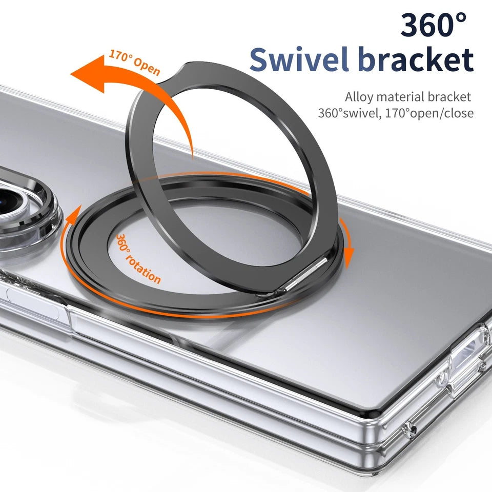 UltraGuard Phone Cover – Clear MagSafe Rotating Ring for Samsung Z Fold Series