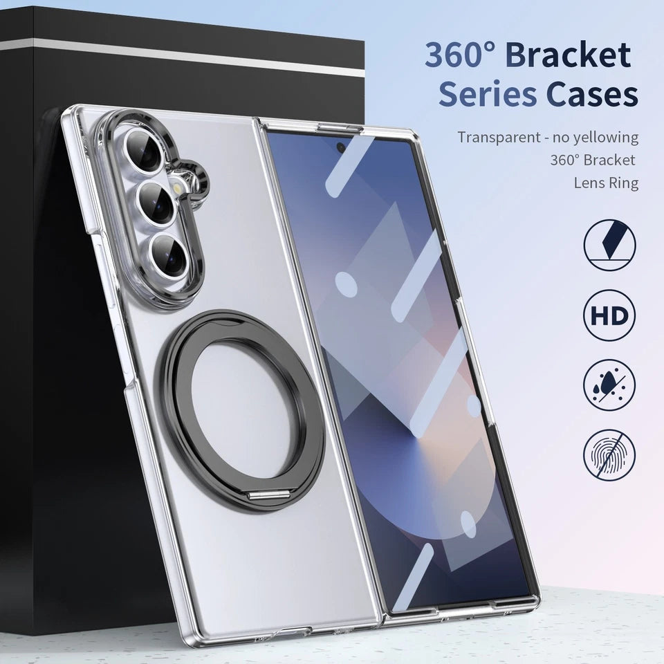 UltraGuard Phone Cover – Clear MagSafe Rotating Ring for Samsung Z Fold Series