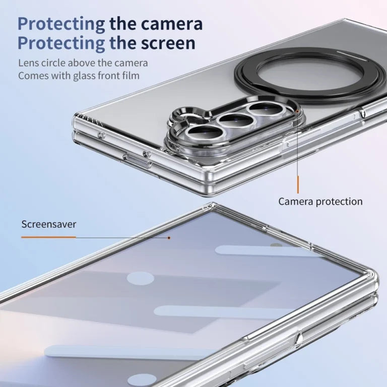 UltraGuard Infinity Ultra Clear MagSafe Rotating Ring Case Samsung Z Fold 4 Fold 5 Fold 6 Fold 7