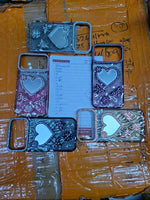 Shining Love rhinestone heart phone covers assorted models