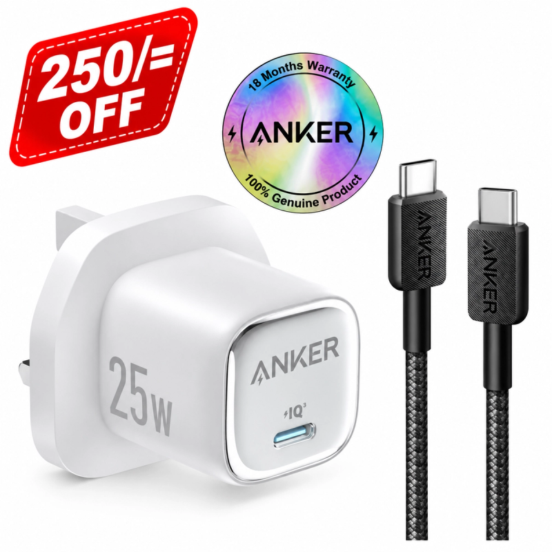 Anker Zolo 25W charger set with 60W USB-C cable