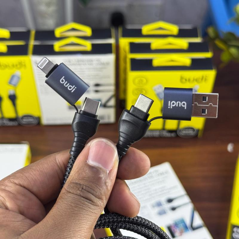 Budi 4 in 1 fast charging multifunctional cable